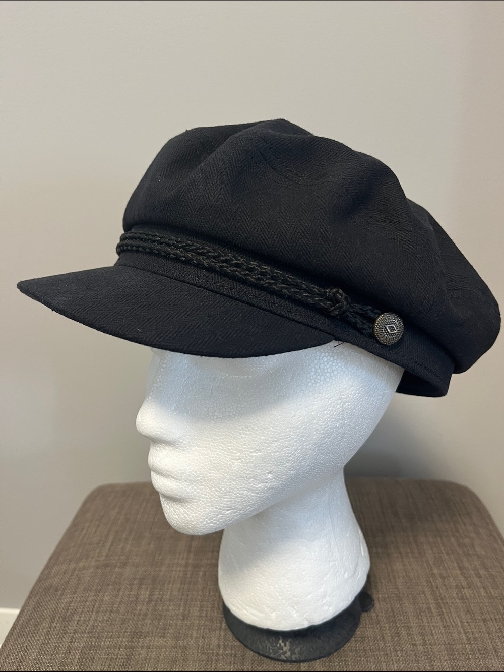 Brixton Baker Boy Cap with Braided Trim 58cm